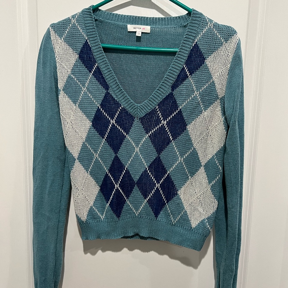 Better Be Argyle Sweater, Sz S, NWOT